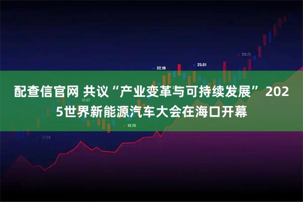 配查信官网 共议“产业变革与可持续发展” 2025世界新能源汽车大会在海口开幕